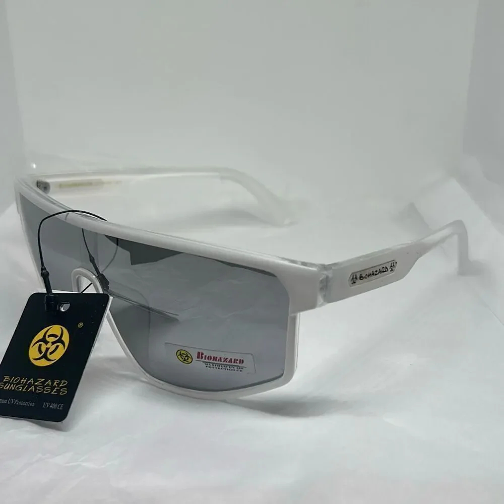 Biohazard Mirrored Shield Sunglasses – Model BZ66302